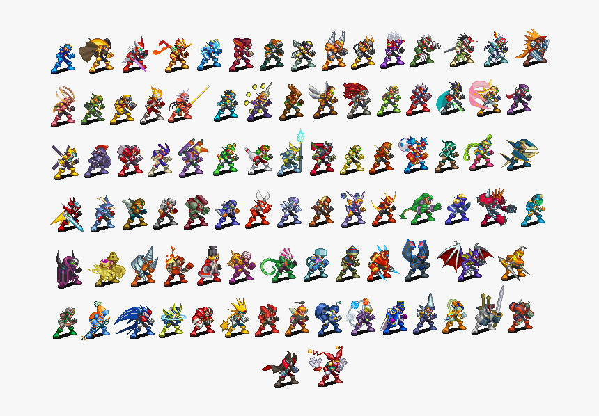 Clip Art Megaman Battle Network Sprites - Megaman Battle Network Custom Sprites, HD Png Download, Free Download