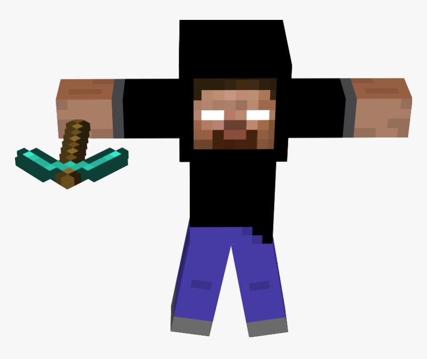 Minecraft Herobrine Png - Transparent Herobrine Png, Png Download, Free Download