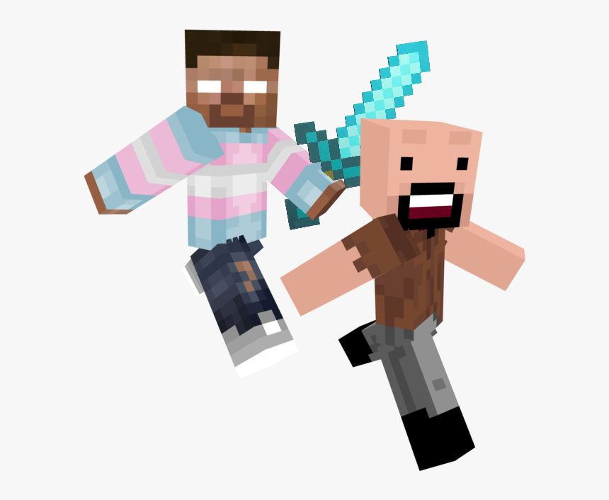 Trans Icon Herobrine With Better Pants, HD Png Download, Free Download