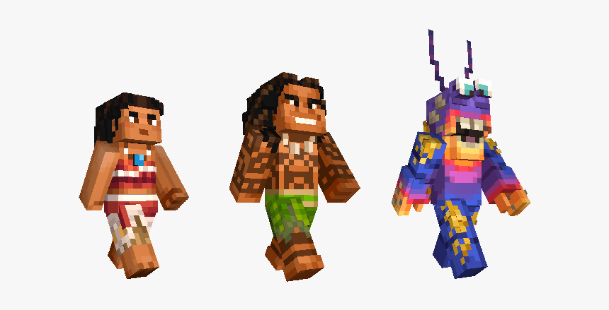 Minecraft Moana Skin Pack, HD Png Download, Free Download