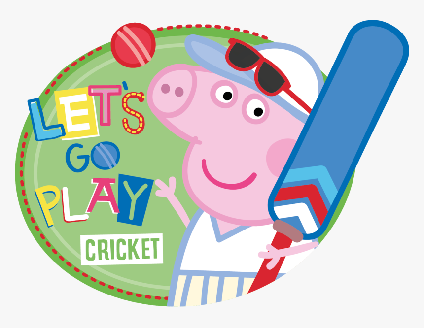 Peppa Lets Go To Play Cricket, HD Png Download, Free Download