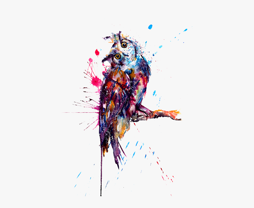 Owl Sketch Tattoo Watercolor Painting Drawing Clipart - Owl Tattoo Transparent, HD Png Download, Free Download