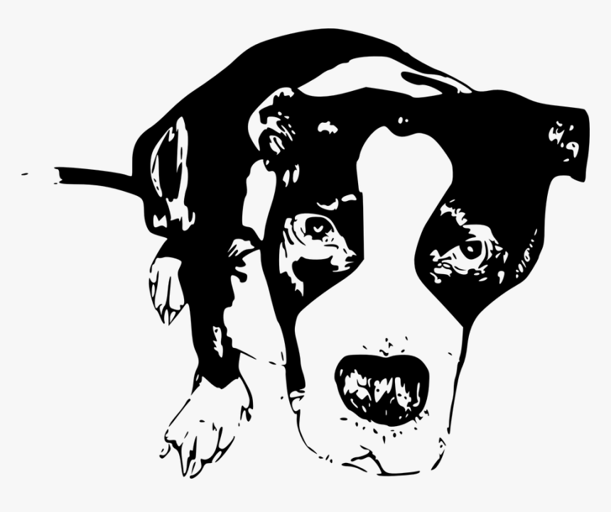 Puppy, Dog, Cute, Doggy, Pit-bull - Cute Pit Bull Drawing, HD Png Download, Free Download