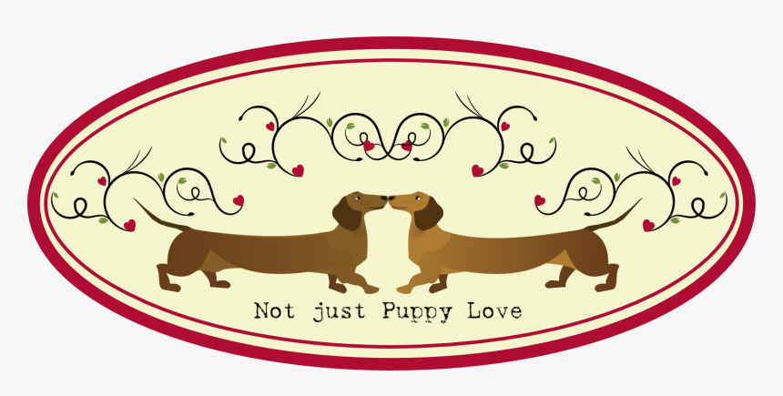 Dachshund Print Dog Art Print Dog Illustration Animal - Dachshund Valentine, HD Png Download, Free Download