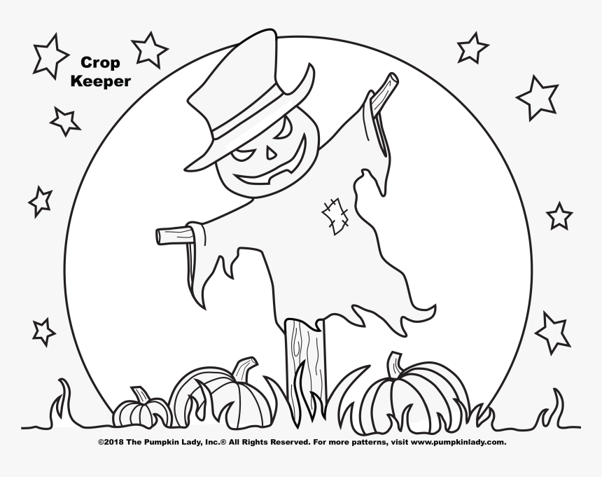 Crop Keeper Halloween Coloring Page By The Pumpkin - Illustration, HD Png Download, Free Download