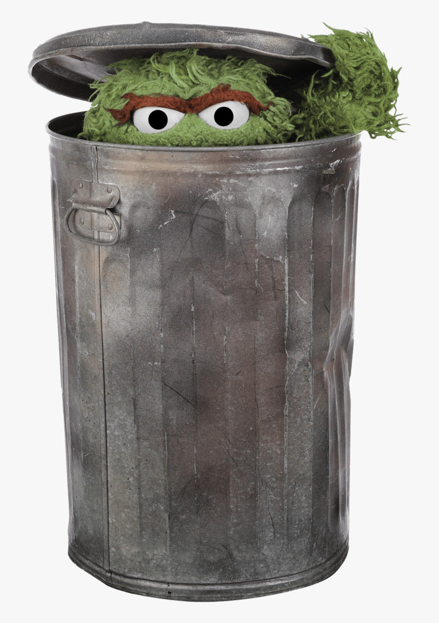 Sesame Street Oscar The Grouch In Dustbin - Oscar The Grouch In His Trash Can, HD Png Download, Free Download