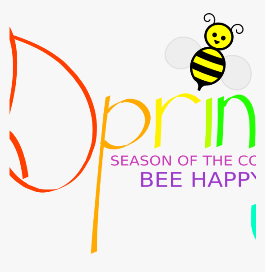 Happy Spring Clipart Free Happy Spring Cliparts Download - Honeybee, HD Png Download, Free Download