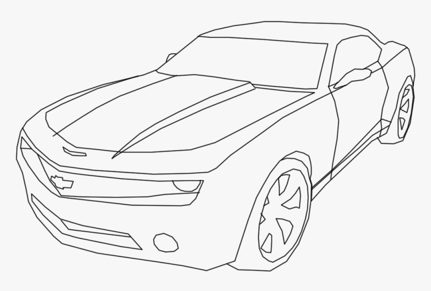 Chevy Bow Tie Coloring Pages 2 By David - Drawings Of Camaros Easy, HD Png Download, Free Download