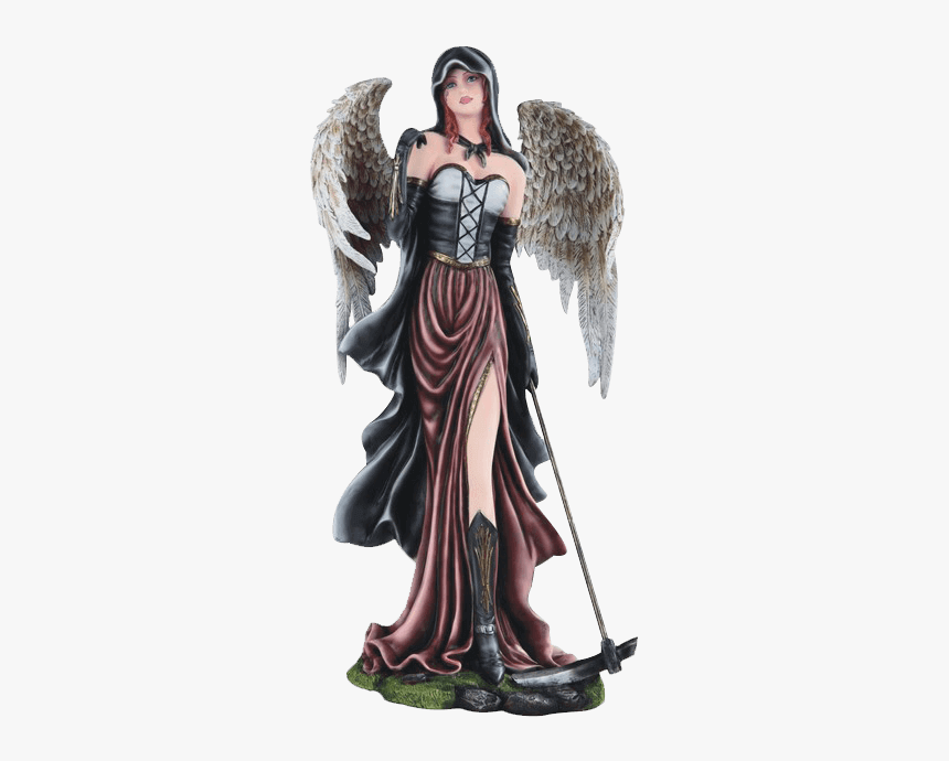 Dark Angel With Scythe Statue - Figurine, HD Png Download, Free Download