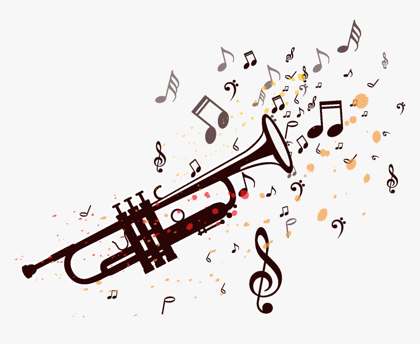 Transparent Music Background , Png Download - Trumpet Png, Png Download, Free Download