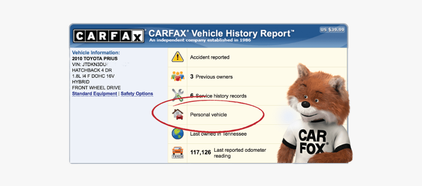 Type Of Ownership - Carfax 1 Owner, HD Png Download, Free Download