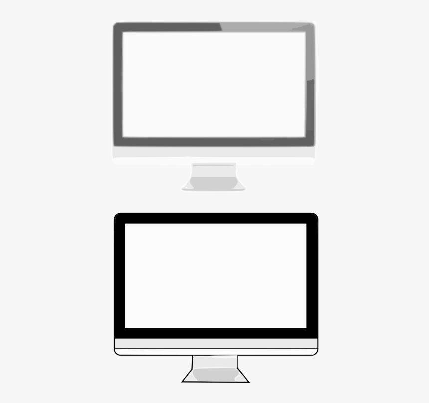 Communication,lcd Tv,monochrome - Computer Screen Monitor Clipart, HD Png Download, Free Download