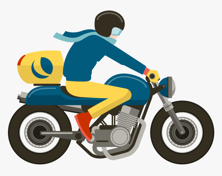 Mensajero Con Moto , Png Download - Imagen De Moto Png, Transparent Png, Free Download