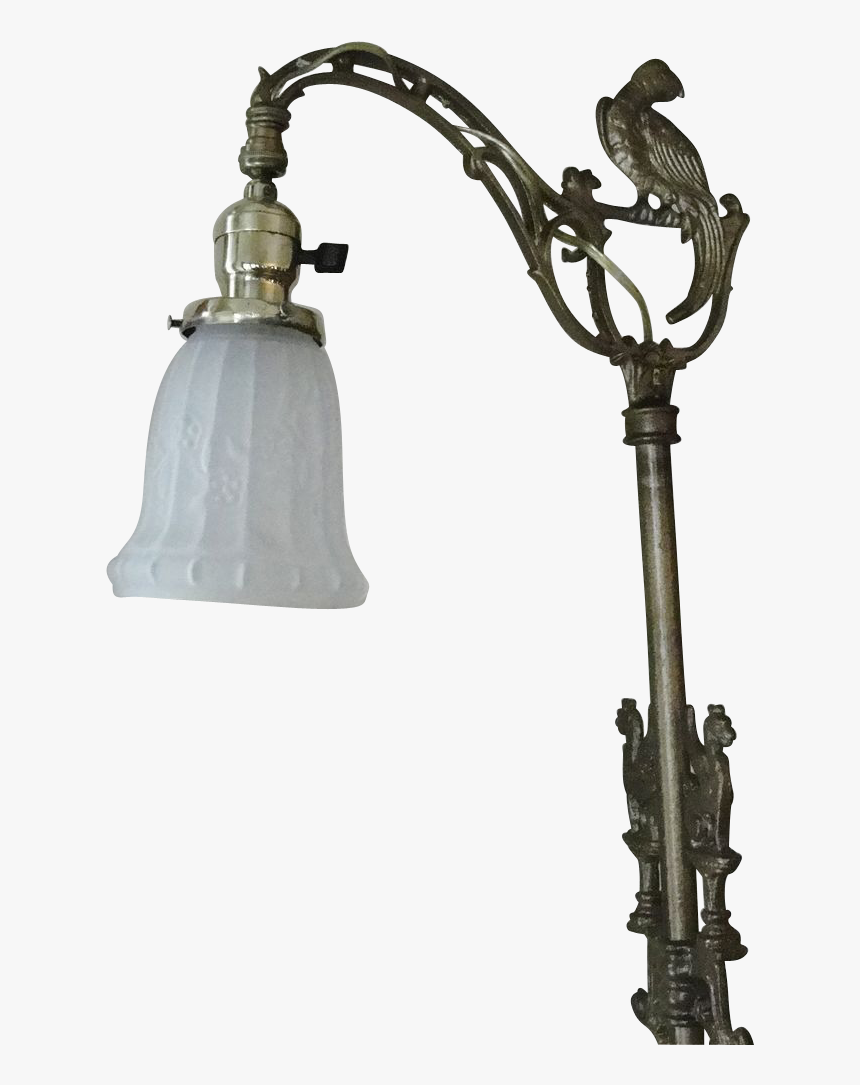 Cheap Vintage Cast Iron Bridge Floor Lamp Griffins - Vintage Brass Bridge Lamp, HD Png Download, Free Download
