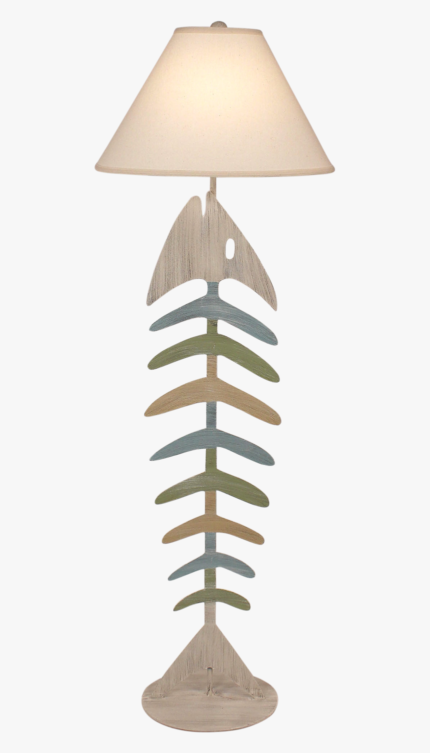 Cottage/summer Bone Fish Floor Lamp - Table Lamp With Ocean Theme, HD Png Download, Free Download