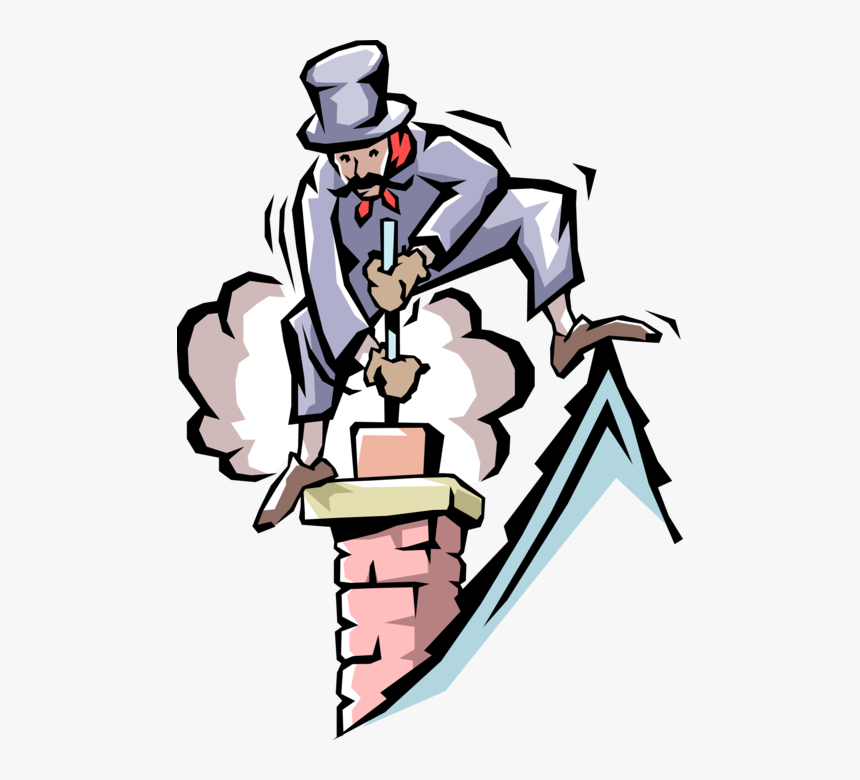 Vector Illustration Of Handymen Chimney Sweep Worker - Chimney Sweeps Animation, HD Png Download, Free Download