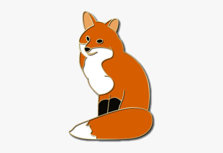 Red Fox Soft Enamel Pin - Cartoon, HD Png Download, Free Download
