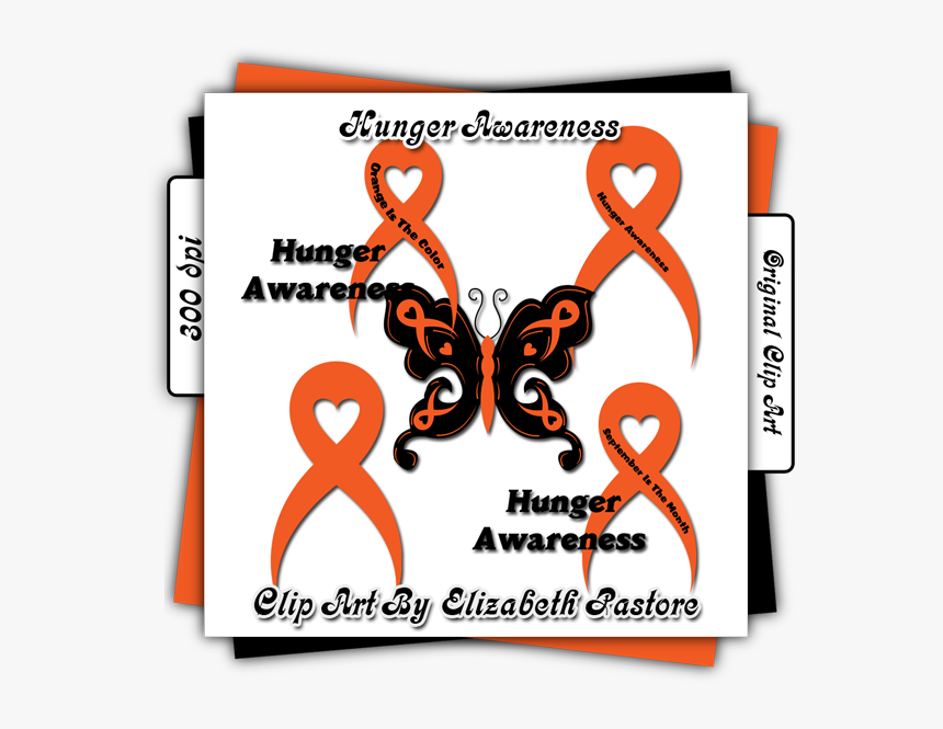 Orange Ribbon Clip Art By Elizabeth Pastore - Domestic Violence Ribbon Png, Transparent Png, Free Download