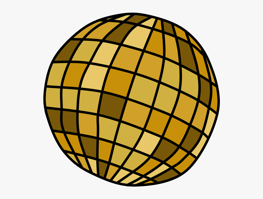 Disco Ball, Gold - Disco Ball Png Art, Transparent Png, Free Download