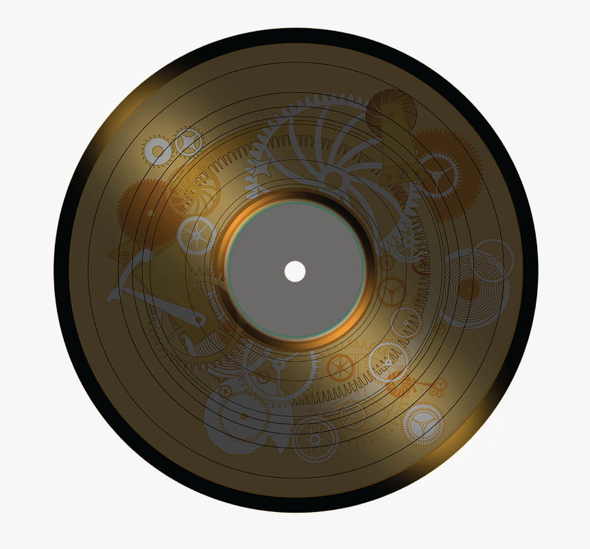Disco, Gold, Metal, Cd, Gears, Mechanism, Technology - Circle, HD Png Download, Free Download