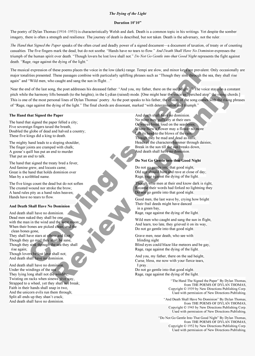 Transparent Dying Light Png - Dream Isaiah Saw Sheet Music, Png Download, Free Download