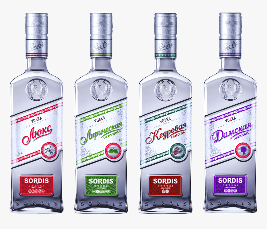 Best Russian Lux 100/250/500/700 Ml Vodka - Водка Sordis, HD Png Download, Free Download