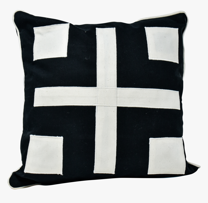 Patch Black And White Pillow Cover - Cushion, HD Png Download, Free Download