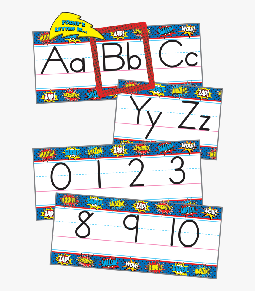 Tcr5846 Superhero Alphabet Line Bulletin Board Display - Superhero Alphabet Bulletin Board Set, HD Png Download, Free Download