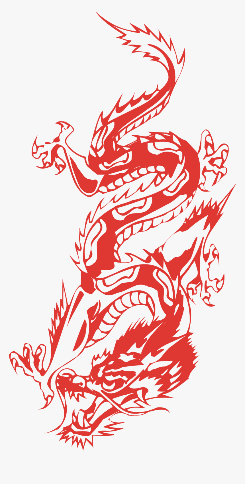 Japanese Dragon Clip Art Hand Painted Style - Dragon Japanese Art Png, Transparent Png, Free Download