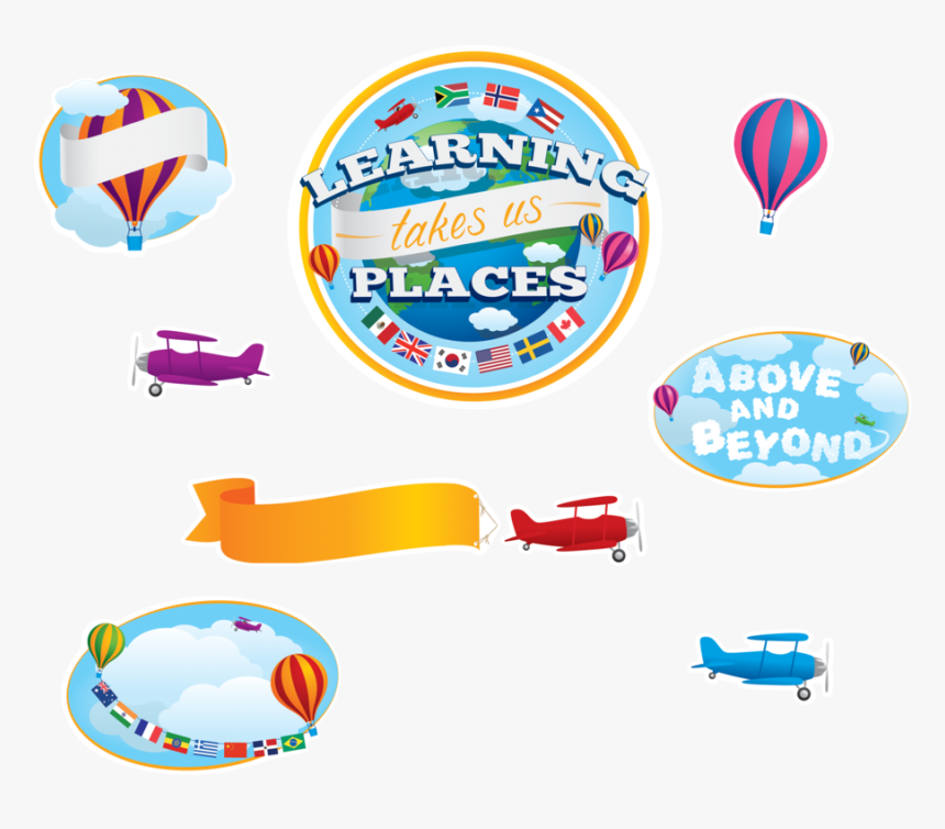 Tcr63578 Learning Takes Us Places Bulletin Board Display - Learning Takes You Places, HD Png Download, Free Download