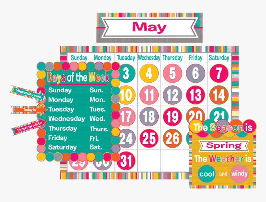 Transparent Days Of The Week Clipart - Tropical Punch Classroom Decor, HD Png Download, Free Download