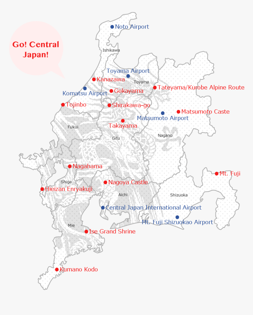 Go Central Japan - Shoryudo Map, HD Png Download, Free Download
