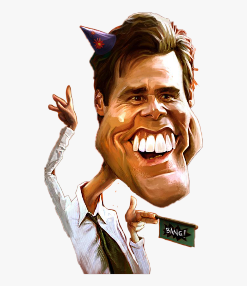 Jim Carrey Drawing Funny , Png Download - Caricature Jim Carrey, Transparent Png, Free Download