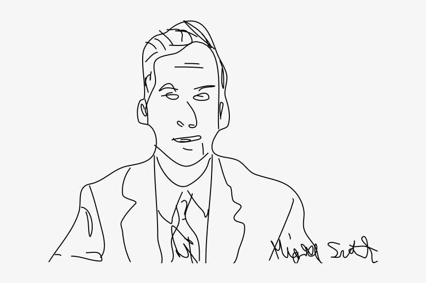 Line Drawing Michael Scott Drawing, HD Png Download, Free Download