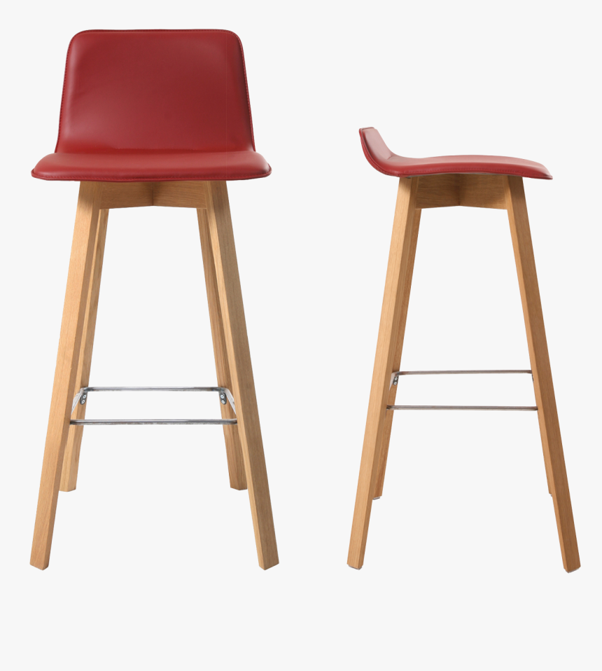 Kff Maverick Upholstered Bar Stool High Back, Wood - Long Chair For Kitchen, HD Png Download, Free Download