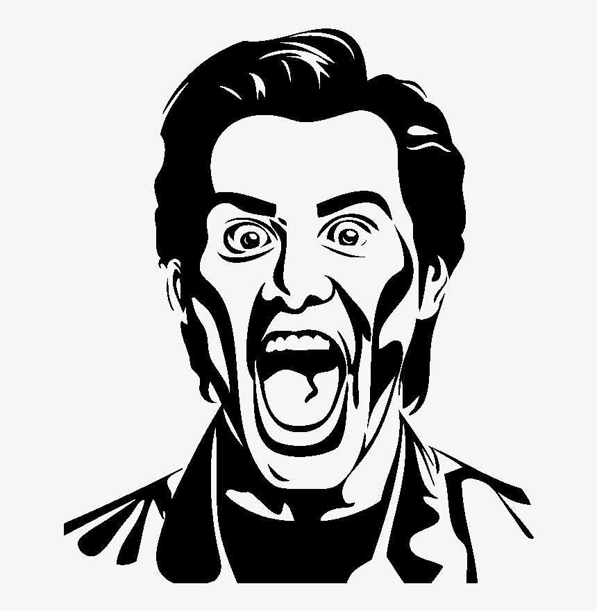 Stickers Muraux Cinéma - Jim Carrey Line Art, HD Png Download, Free Download