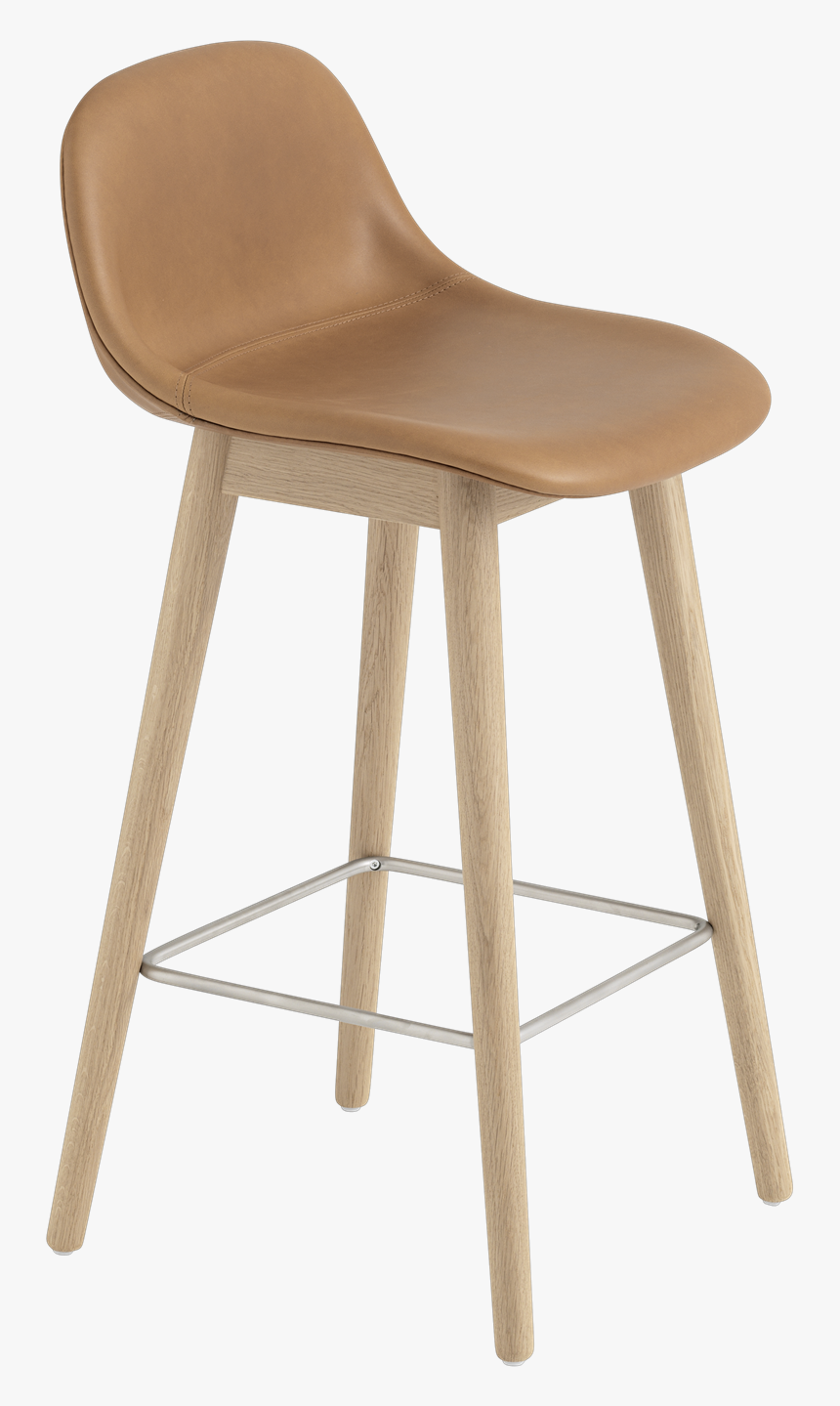 23755 Oak Cognc Fiber Bar Stool Wback Wood H65 Full - Fiber Bar Stool Muuto, HD Png Download, Free Download