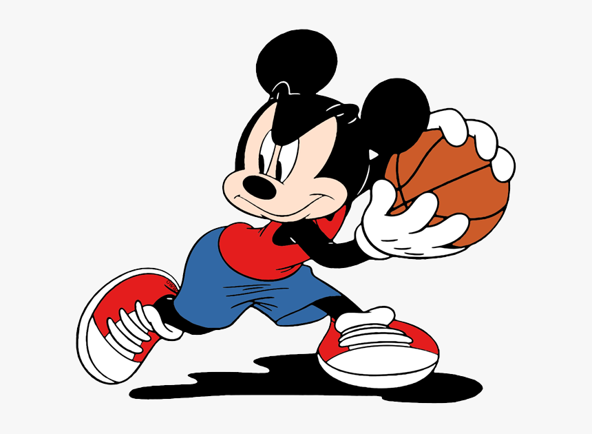 Mickey Mouse Clip Art - Mickey Mouse Basketball Coloring Pages, HD Png Download, Free Download