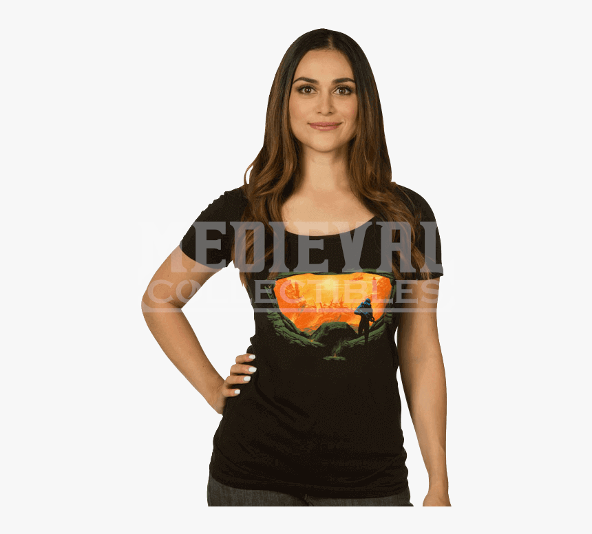 Halo Master Chief Silhouette Womens Scoop T Shirt - Girl, HD Png Download, Free Download