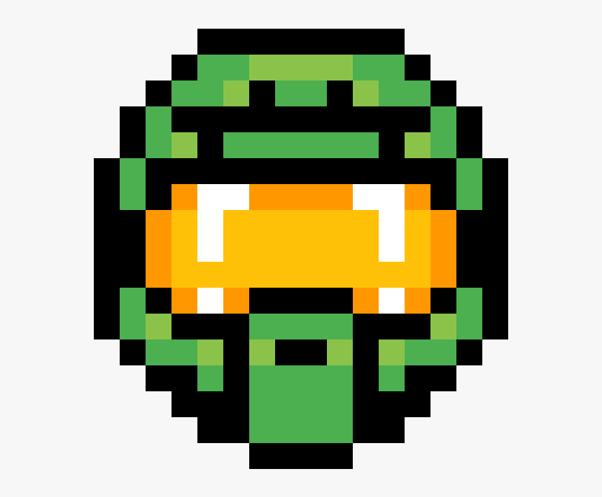 Halo Helmet Pixel Art, HD Png Download, Free Download