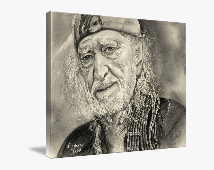 Pencil Drawing Of Celebrity Willie Nelson Face - Self-portrait, HD Png Download, Free Download