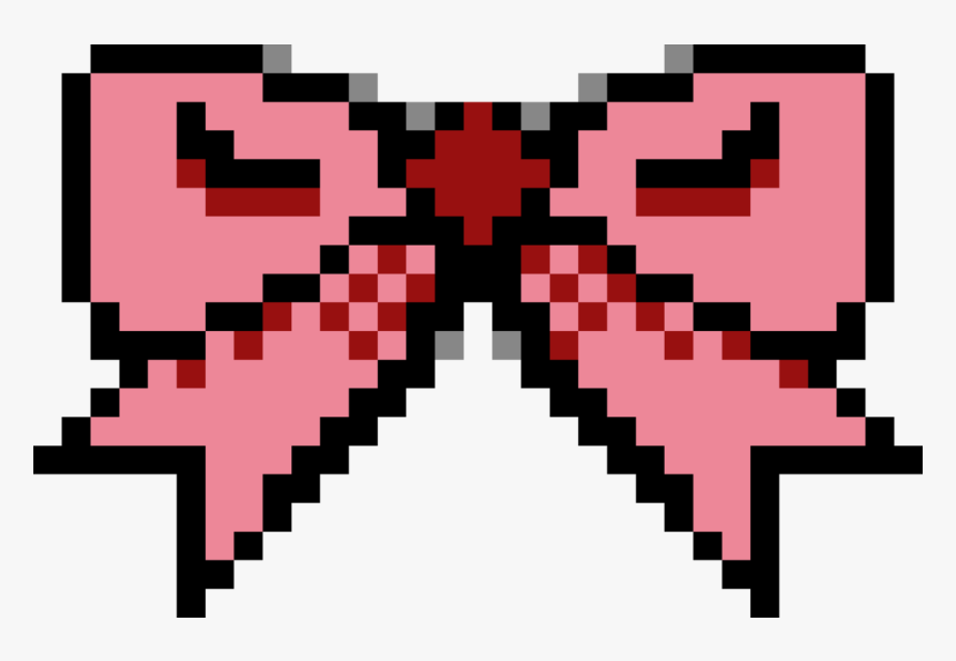 Pink,angle,symmetry - Transparent 8 Bit Bow, HD Png Download, Free Download