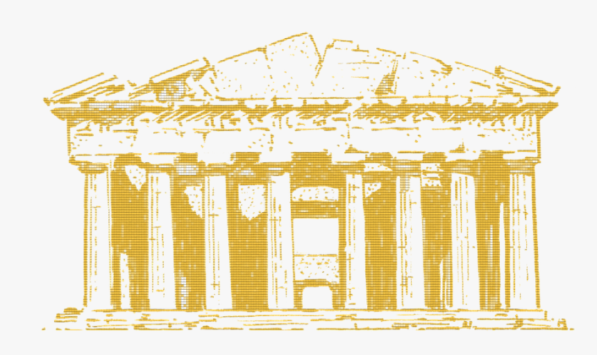 Pantheon, Greek, Gold - Parthenon Curved Floor, HD Png Download, Free Download