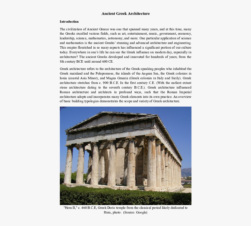 Temple Of Hephaestus, HD Png Download, Free Download