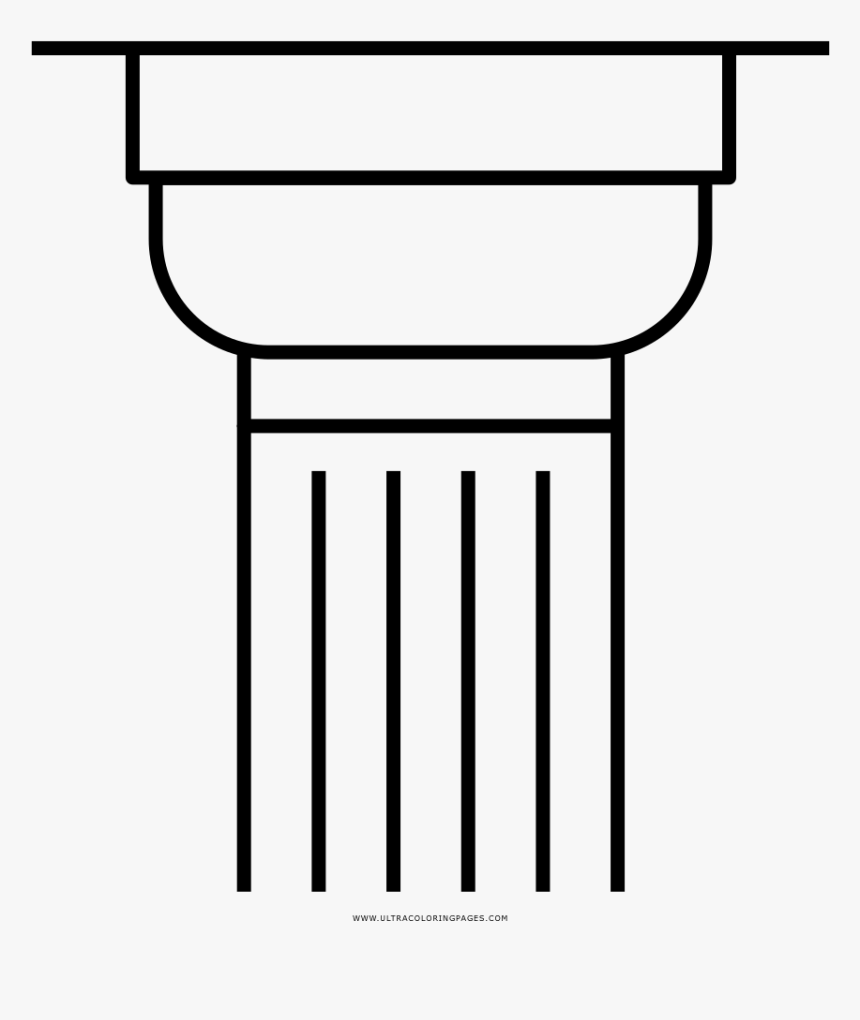 Greek Column Coloring Page - Imagenes De Columnas Para Colorear, HD Png Download, Free Download