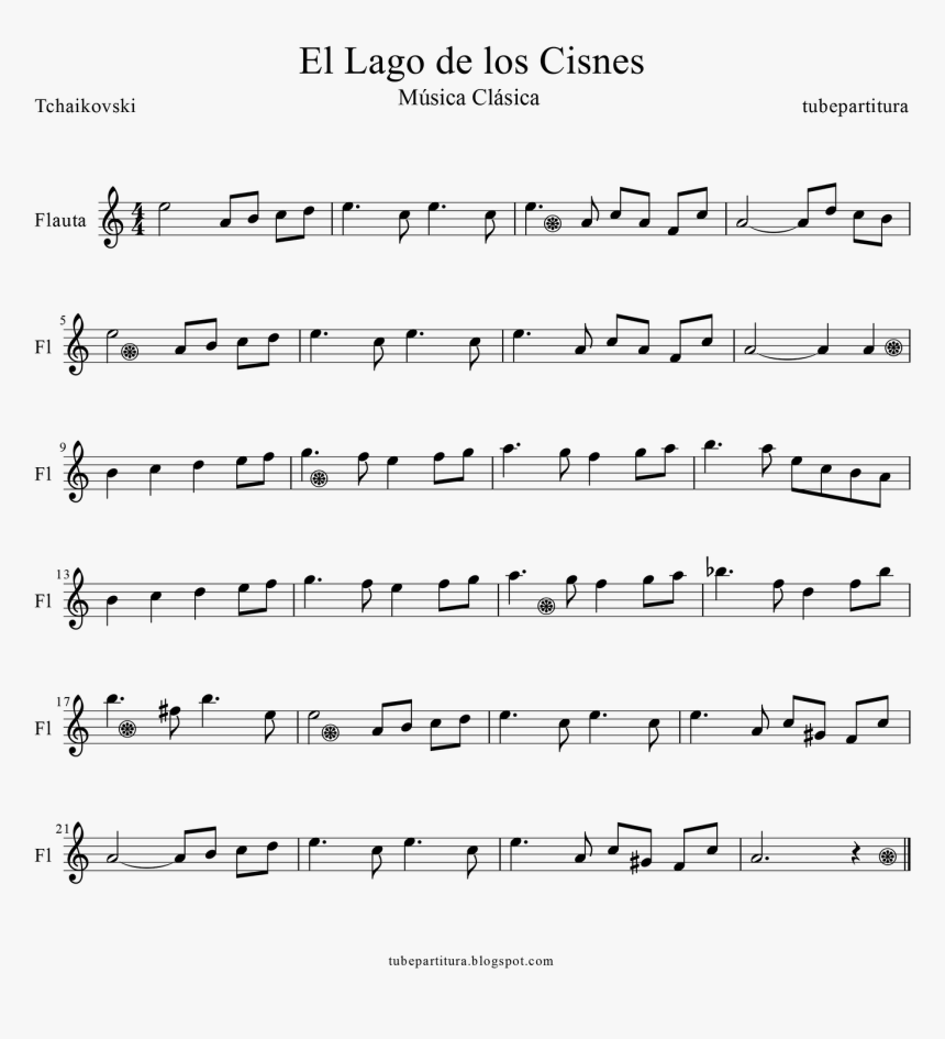 Lago De Los Cisnes Partitura Violin, HD Png Download, Free Download