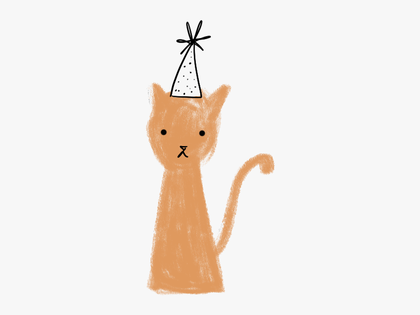 Birthday Cat Hooray Celebration Birthday Cat Birthday - Cartoon, HD Png Download, Free Download