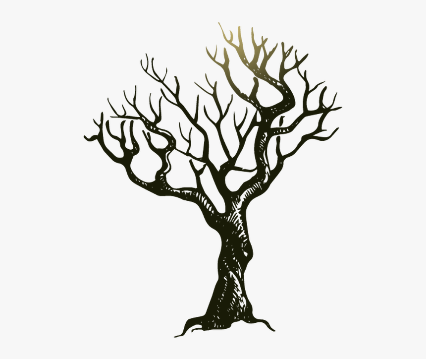 Vintage Halloween Tree Clip Art, HD Png Download, Free Download