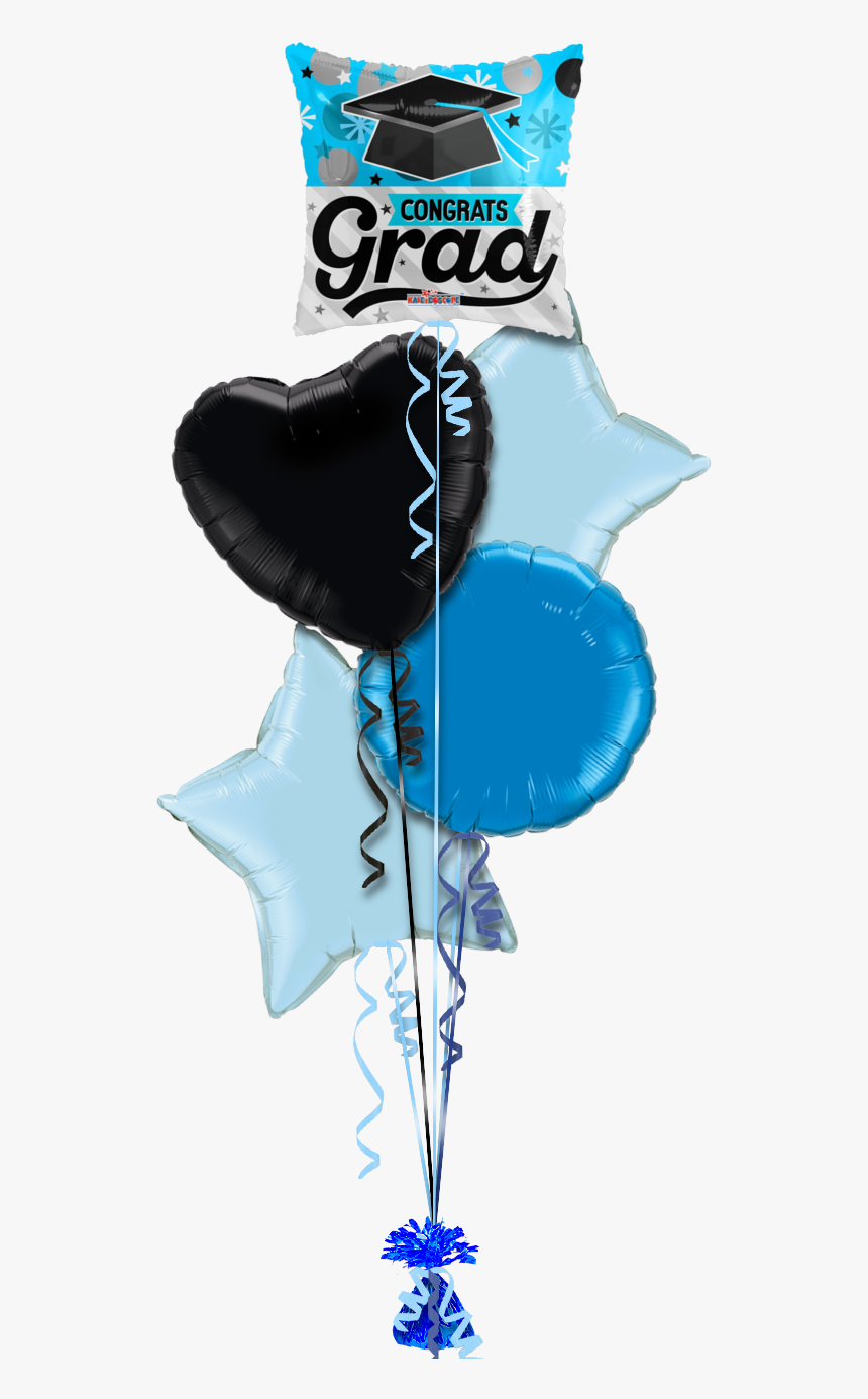 Congrats Grad Cap Blue Graduation Balloon - Graduation Balloon In A Box, HD Png Download, Free Download