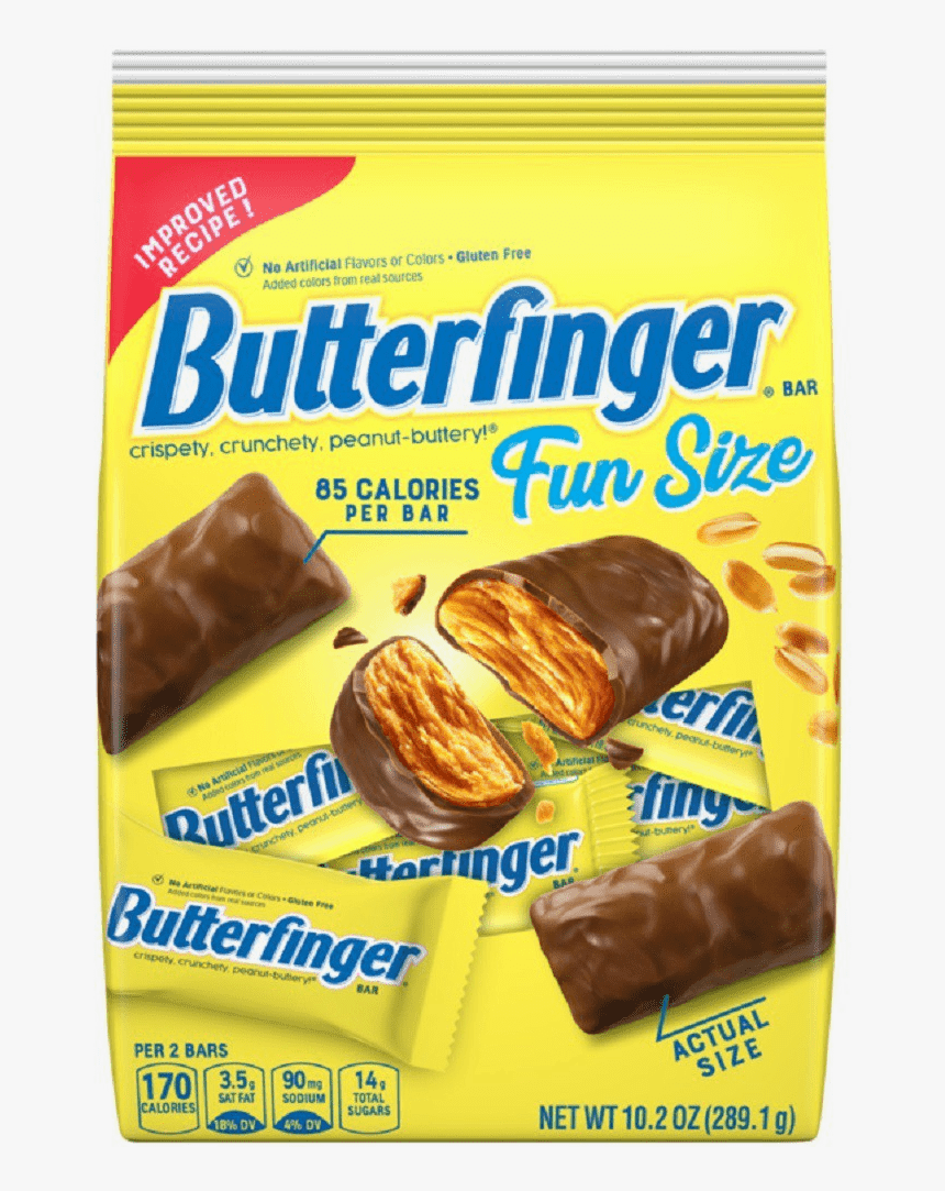 Butterfinger Candy Bar Fun Size Bag - Butterfinger Fun Size 10.2 Oz, HD Png Download, Free Download